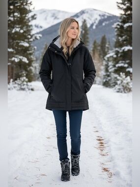 Columbia women's 3-in-1 interchange winter jacket Black Sz M